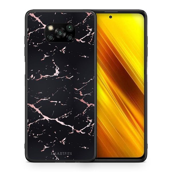 Smartfits Smartfits Marble Black Rosegold - Xiaomi Poco X3 NFC/X3 Pro θήκη