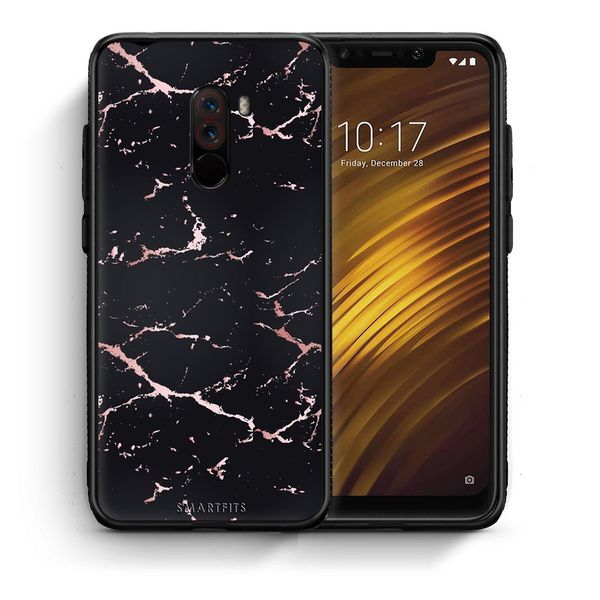 Smartfits Smartfits Marble Black Rosegold - Xiaomi Pocophone F1 θήκη