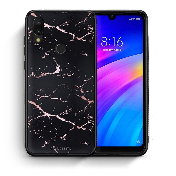 Smartfits Smartfits Marble Black Rosegold - Xiaomi Redmi 7 θήκη