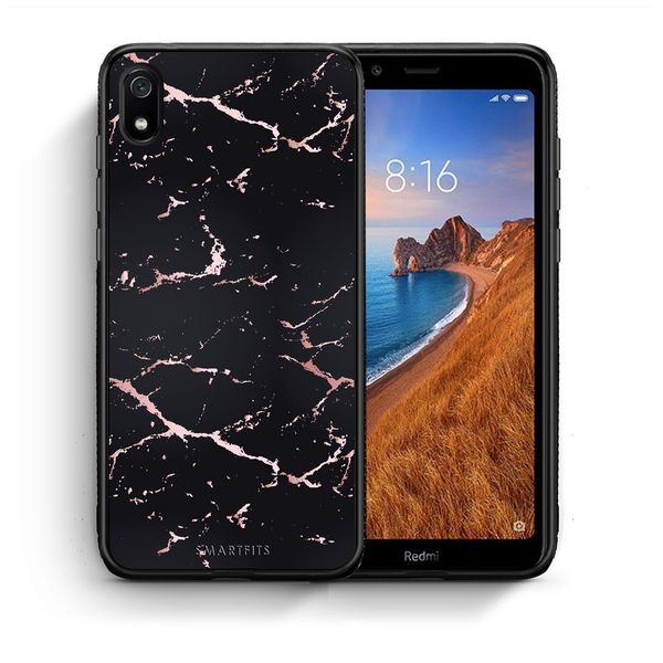 Smartfits Smartfits Marble Black Rosegold - Xiaomi Redmi 7A θήκη