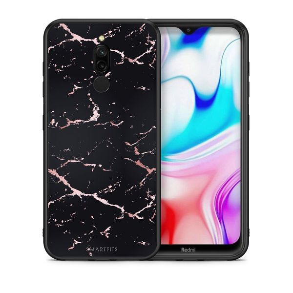 Smartfits Smartfits Marble Black Rosegold - Xiaomi Redmi 8 θήκη