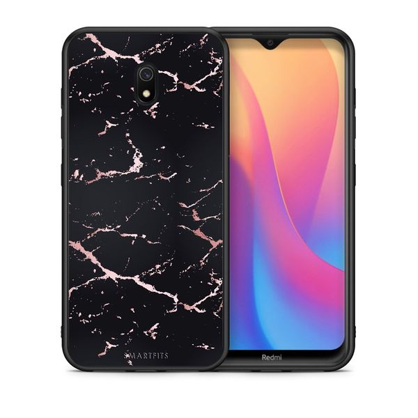 Smartfits Smartfits Marble Black Rosegold - Xiaomi Redmi 8A θήκη
