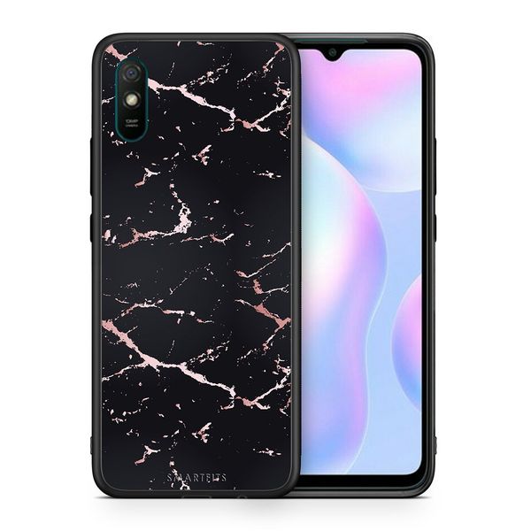 Smartfits Smartfits Marble Black Rosegold - Xiaomi Redmi 9A/9AT θήκη
