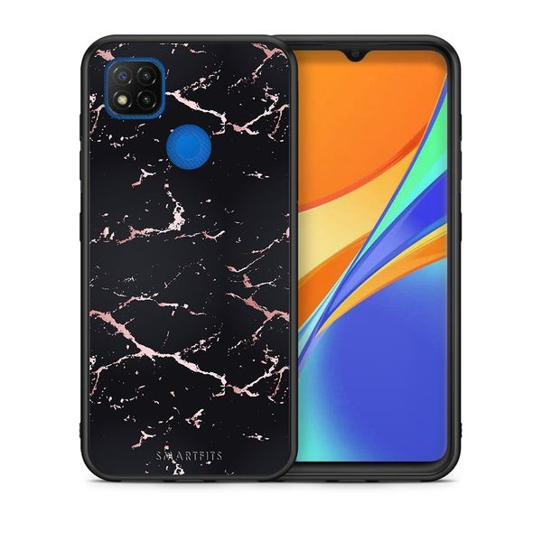 Smartfits Smartfits Marble Black Rosegold - Xiaomi Redmi 9C θήκη