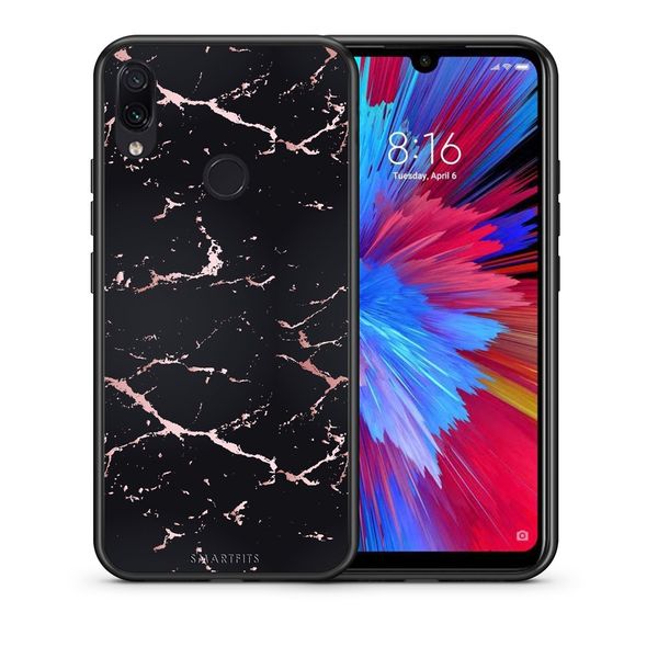 Smartfits Smartfits Marble Black Rosegold - Xiaomi Redmi Note 7 θήκη