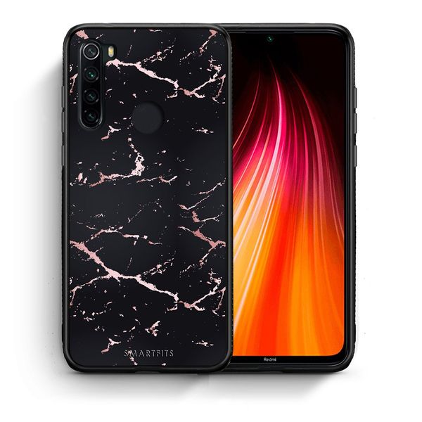 Smartfits Smartfits Marble Black Rosegold - Xiaomi Redmi Note 8 θήκη