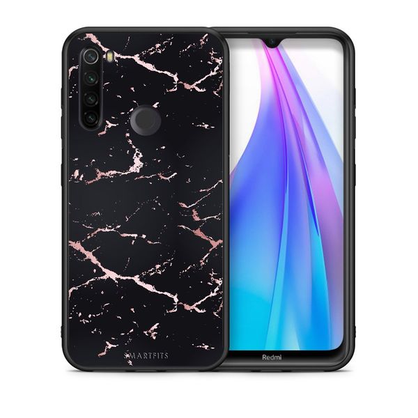 Smartfits Smartfits Marble Black Rosegold - Xiaomi Redmi Note 8T θήκη