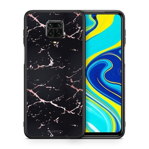 Smartfits Smartfits Marble Black Rosegold - Xiaomi Redmi Note 9S/9 Pro/9 Pro Max θήκη
