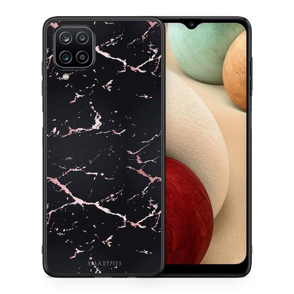 Smartfits Smartfits Marble Black Rosegold - Samsung A12 θήκη