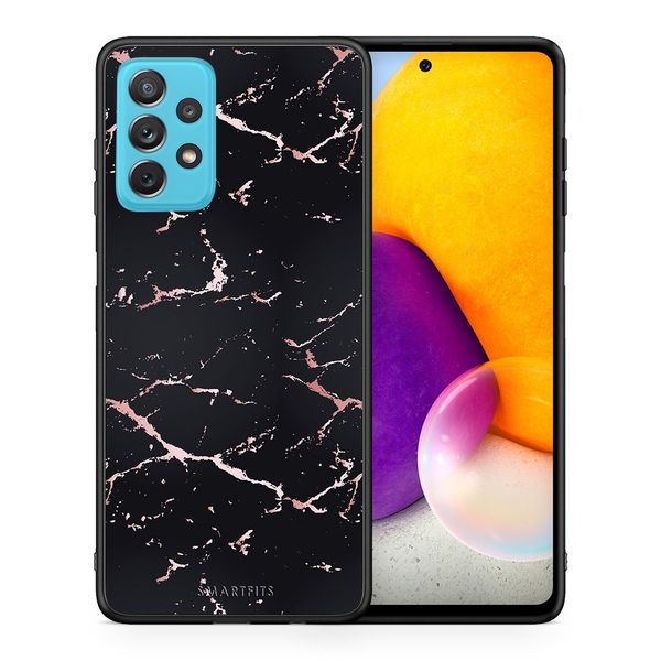 Smartfits Smartfits Marble Black Rosegold - Samsung A72 θήκη