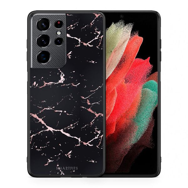 Smartfits Smartfits Marble Black Rosegold - Samsung S21 Ultra θήκη