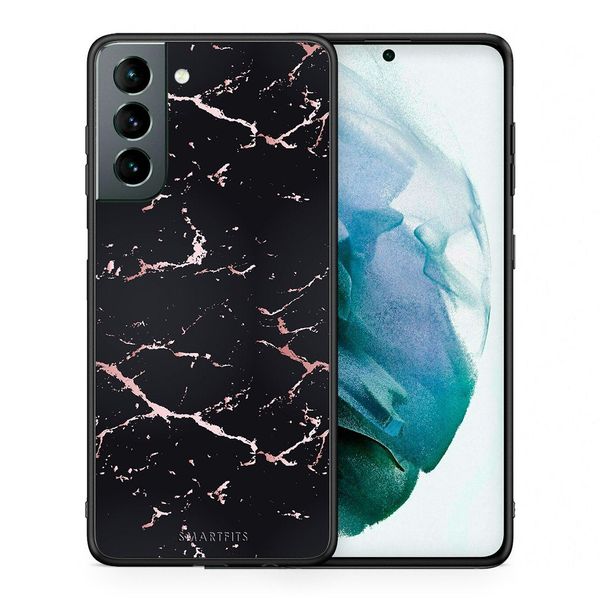 Smartfits Smartfits Marble Black Rosegold - Samsung S21 θήκη
