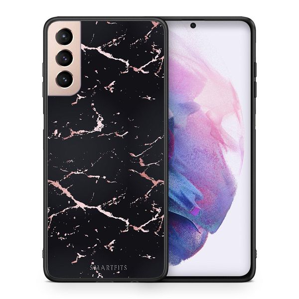 Smartfits Smartfits Marble Black Rosegold - Samsung S21+ θήκη