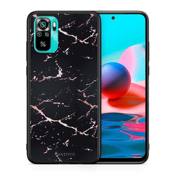 Smartfits Smartfits Marble Black Rosegold - Xiaomi Redmi Note 10S/10 4G θήκη
