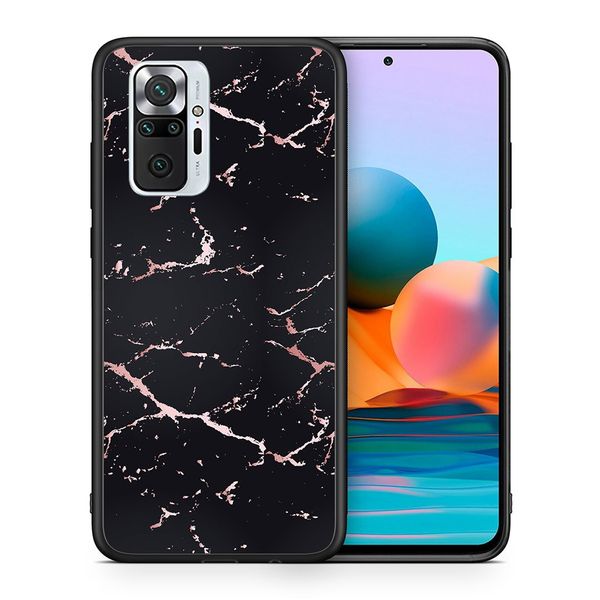 Smartfits Smartfits Marble Black Rosegold - Xiaomi Redmi Note 10 Pro/10 Pro Max θήκη