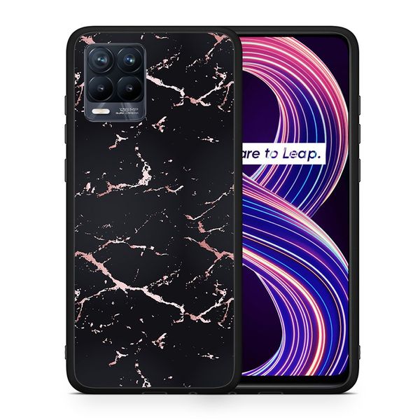 Smartfits Smartfits Marble Black Rosegold - Realme 8/8 Pro θήκη
