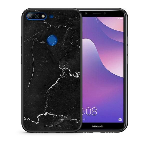 Smartfits Smartfits Marble Black - Huawei Y7 2018/Honor 7C θήκη