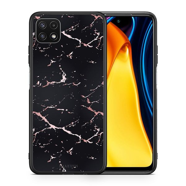 Smartfits Marble Black Rosegold - Samsung A22 5G θήκη