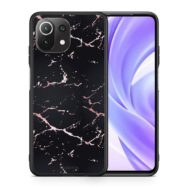 Smartfits Smartfits Marble Black Rosegold - Xiaomi 11 Lite 5G NE/Mi 11 Lite θήκη