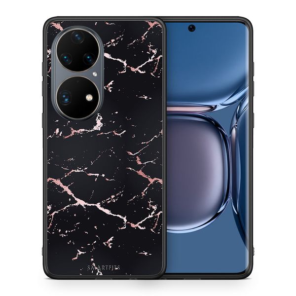 Smartfits Smartfits Marble Black Rosegold - Huawei P50 Pro θήκη