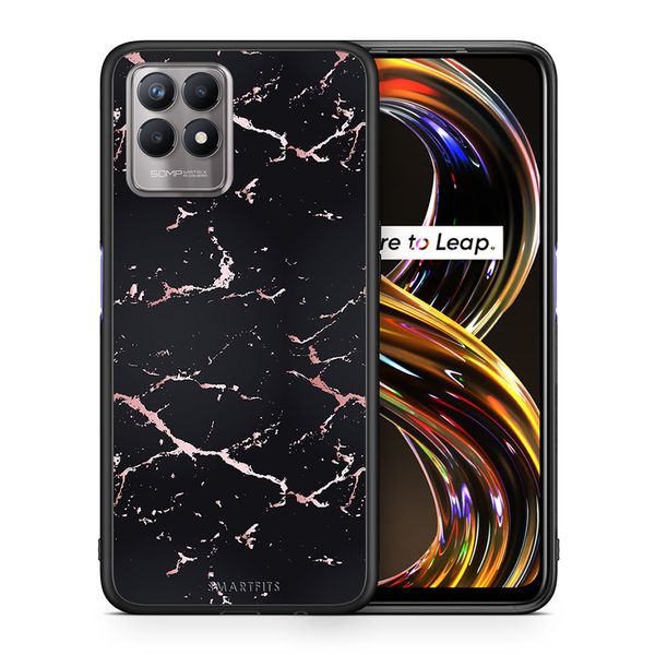 Smartfits Smartfits Marble Black Rosegold - Realme 8i θήκη