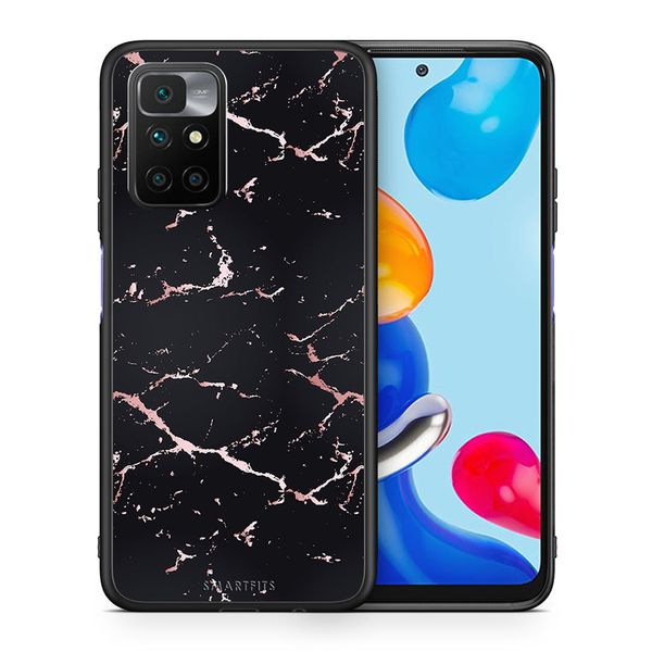 Smartfits Smartfits Xiaomi Redmi 10 (Marble Black Rosegold) Θήκη Κινητού
