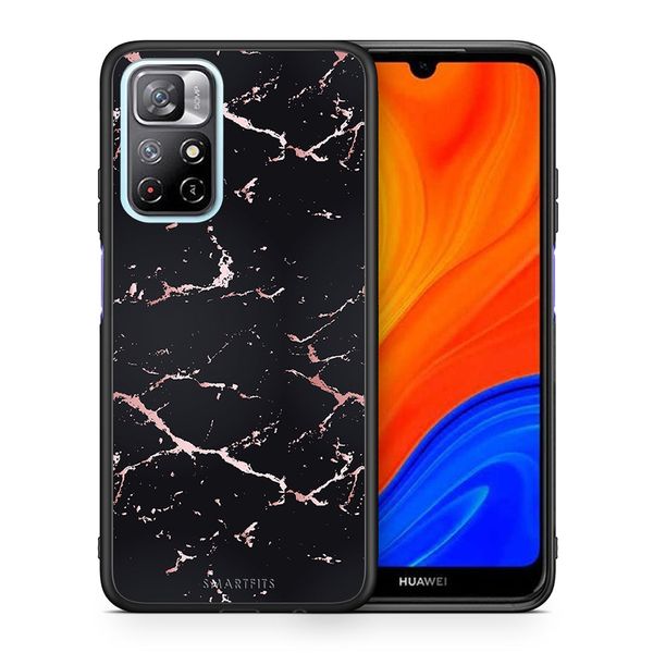 Smartfits Smartfits Xiaomi Poco M4 Pro 5G (Marble Black Rosegold) Θήκη Κινητού