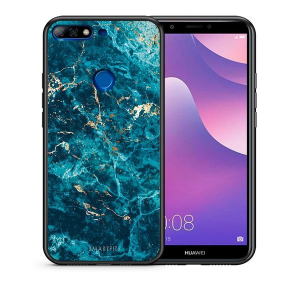Smartfits Smartfits Marble Blue - Huawei Y7 2018/Honor 7C θήκη