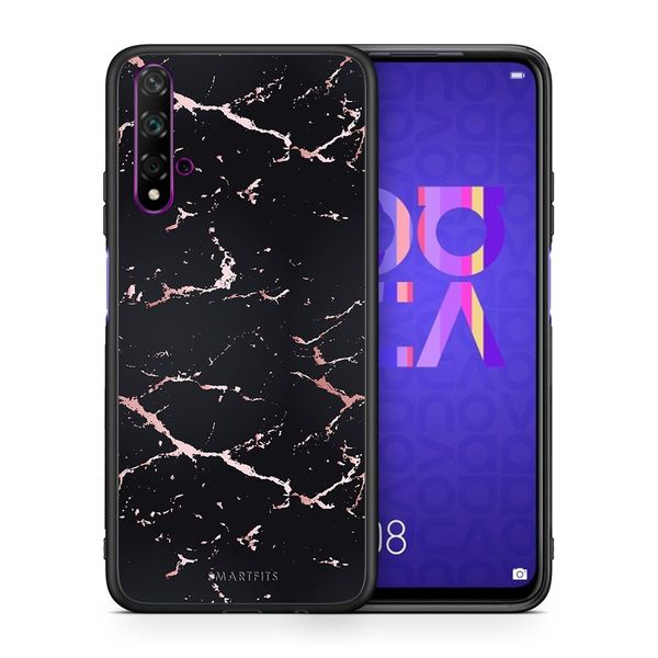 Smartfits Smartfits Marble Black Rosegold - Huawei Nova 5T/Honor 20 θήκη