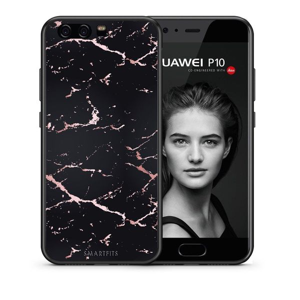 Smartfits Smartfits Marble Black Rosegold - Huawei P10 θήκη