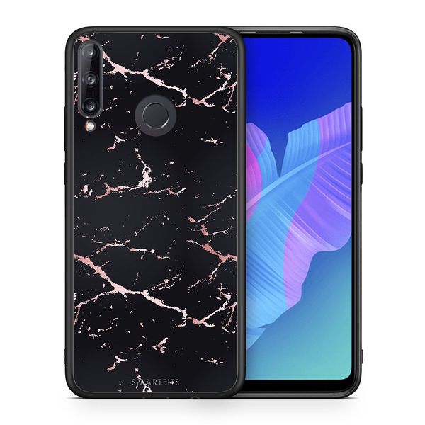 Smartfits Smartfits Marble Black Rosegold - Huawei P40 Lite E θήκη