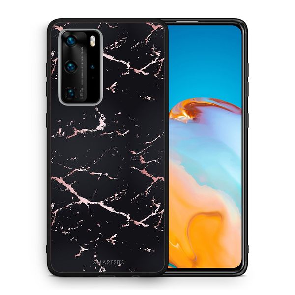 Smartfits Smartfits Marble Black Rosegold - Huawei P40 Pro θήκη