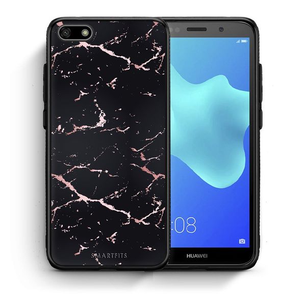 Smartfits Smartfits Marble Black Rosegold - Huawei Y5 2018/Honor 7S θήκη