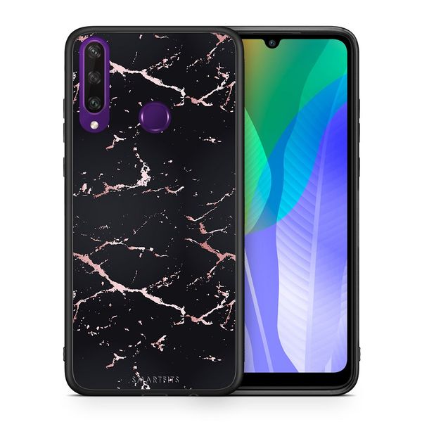 Smartfits Smartfits Marble Black Rosegold - Huawei Y6p θήκη