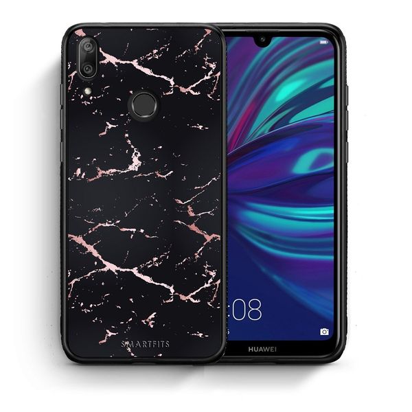 Smartfits Smartfits Marble Black Rosegold - Huawei Y7 2019/Y7 Prime 2019 θήκη