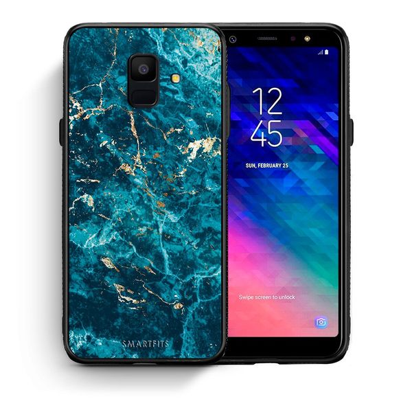 Smartfits Smartfits Marble Blue - Samsung A6 2018 θήκη