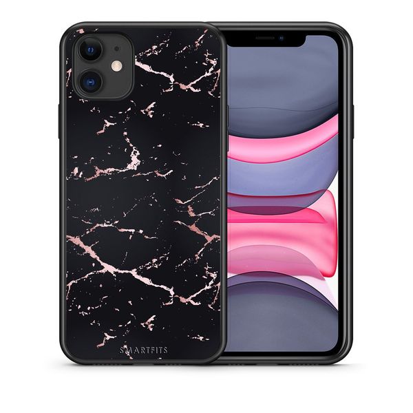Smartfits Smartfits Marble Black Rosegold - iPhone 11 θήκη