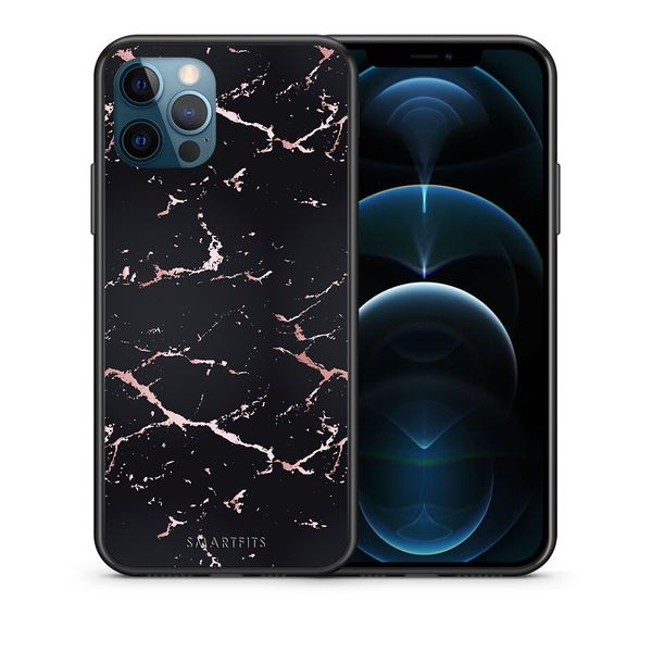 Smartfits Smartfits Marble Black Rosegold - iPhone 12 Pro Max θήκη