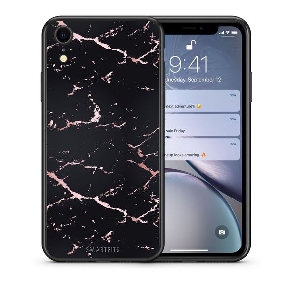 Smartfits Smartfits Marble Black Rosegold - iPhone XR θήκη