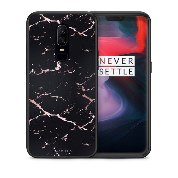 Smartfits Smartfits Marble Black Rosegold - OnePlus 6 θήκη