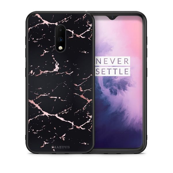 Smartfits Smartfits Marble Black Rosegold - OnePlus 7 θήκη