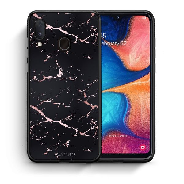 Smartfits Smartfits Marble Black Rosegold - Samsung A20e θήκη