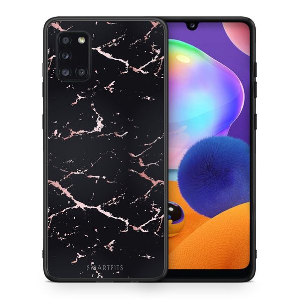 Smartfits Smartfits Marble Black Rosegold - Samsung A31 θήκη