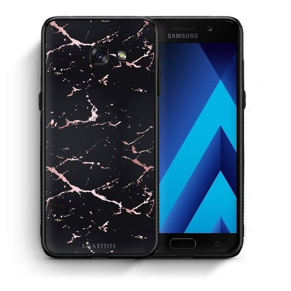 Smartfits Smartfits Marble Black Rosegold - Samsung A5 2017 θήκη