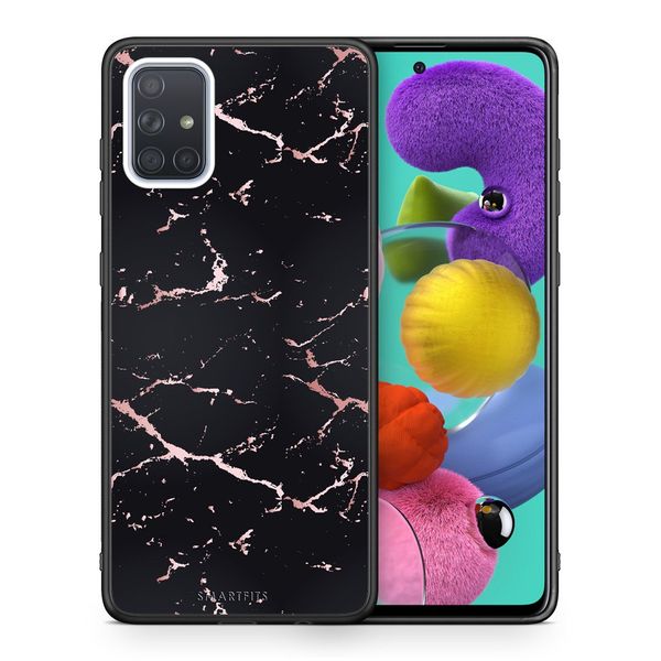 Smartfits Smartfits Marble Black Rosegold - Samsung A51 θήκη