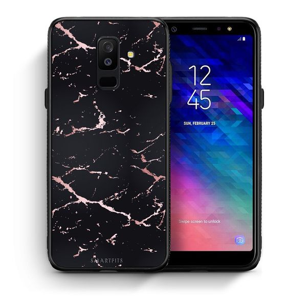 Smartfits Smartfits Marble Black Rosegold - Samsung A6+ 2018 θήκη