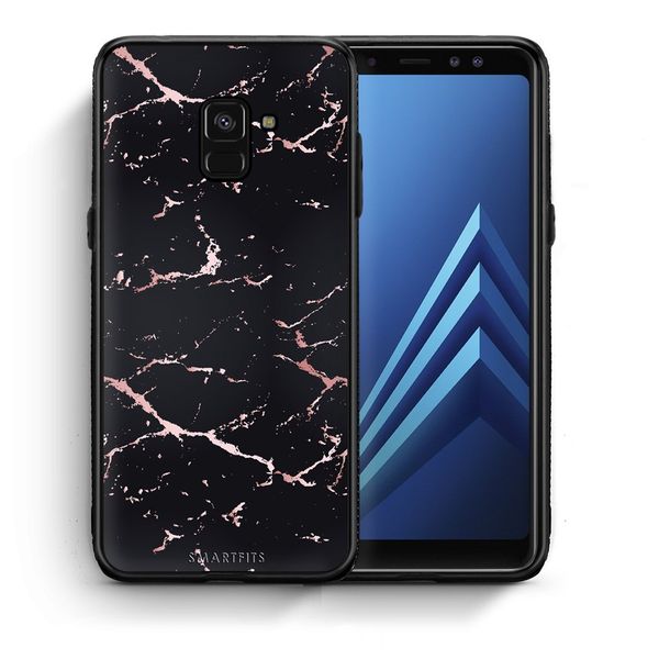 Smartfits Smartfits Marble Black Rosegold - Samsung A8 θήκη