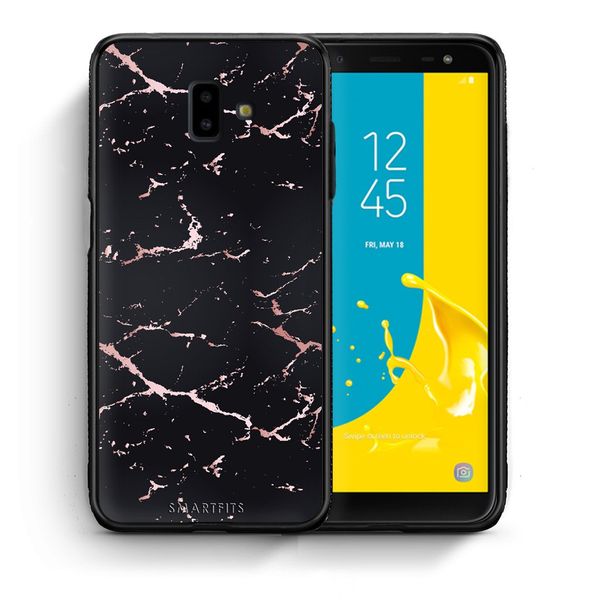 Smartfits Smartfits Marble Black Rosegold - Samsung J6+ θήκη