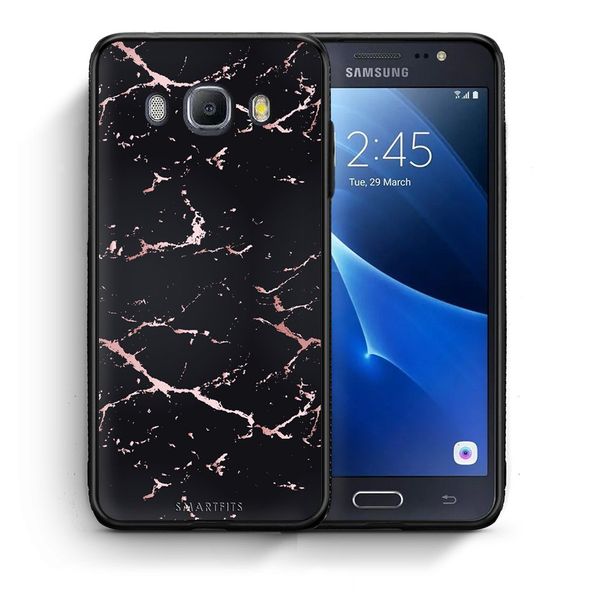 Smartfits Marble Black Rosegold - Samsung J7 2016 θήκη