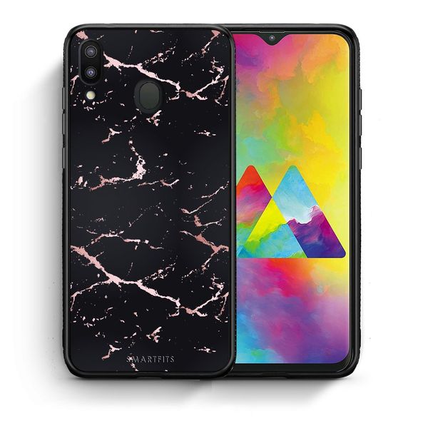 Smartfits Marble Black Rosegold - Samsung M20 θήκη